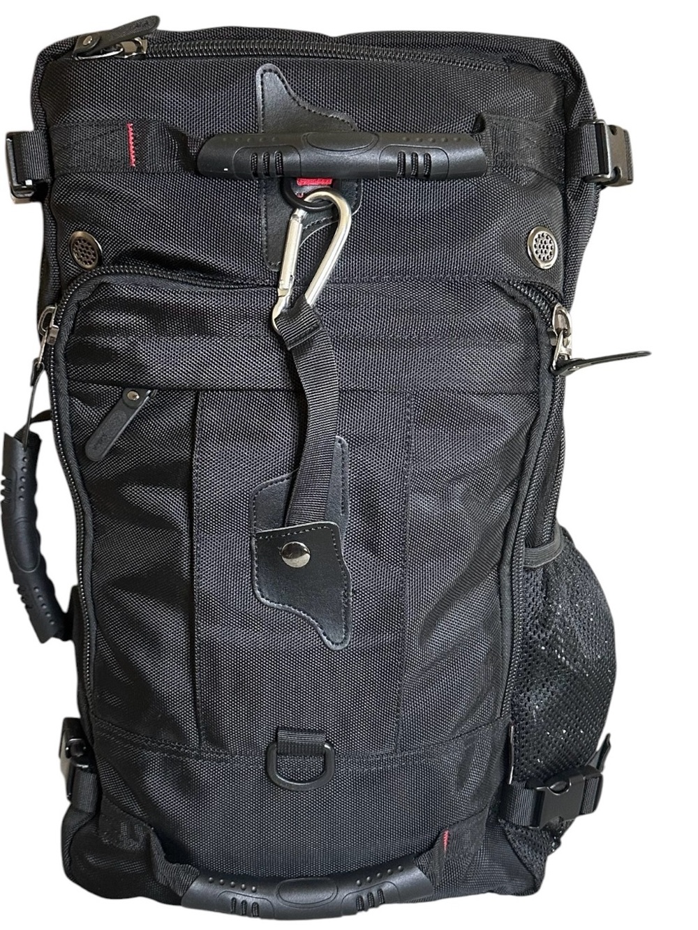 KALA Design Men's Black Backpack - Durable Travel & Commuter Bag. 20”x12”x7”.